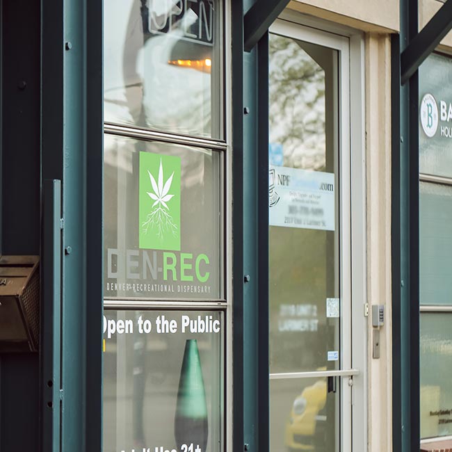 outside of local cannabis store